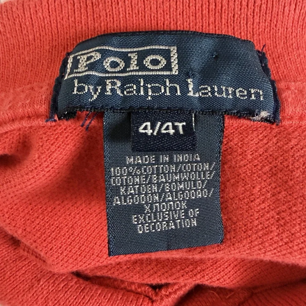 Polo Ralph Lauren Boys Polo Shirt Red Size 4T Pony Logo Preppy Classic Heritage